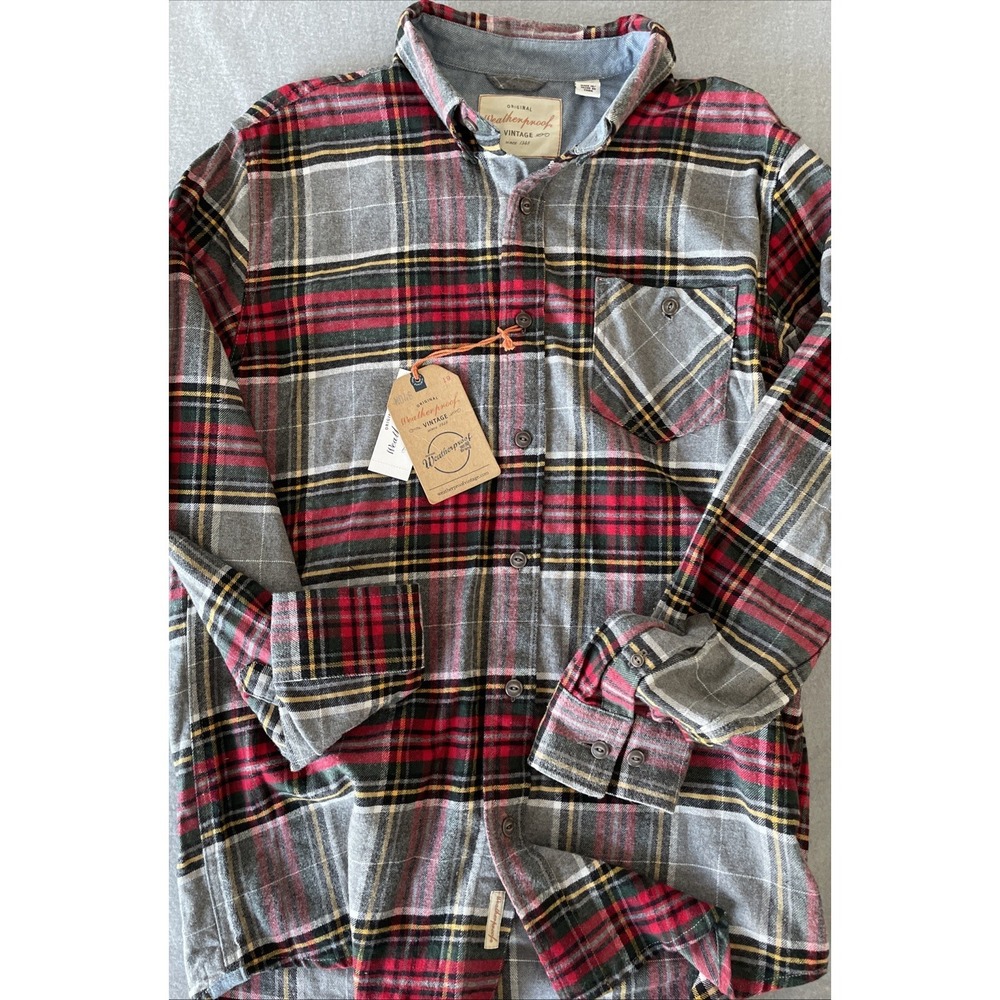 Weatherproof Nwt Plaid‎ Flannel, Longsleeve, Button-Down Shirt Men's Medium|Soft